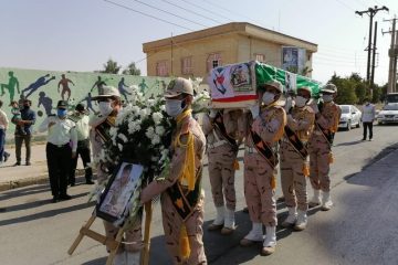 پیکر شهید مدافع امنیت در دهدشت تشییع شد