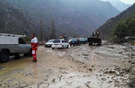 ریزش کوه در محور دیشموک به قلعه رئیسی با اولین بارش پاییزی